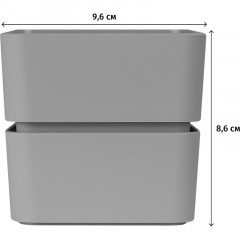 Кашпо Фиори (0,45л) Цв. Серый жемчуг (Арт. КШ-0514) - фото 2