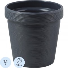 Кашпо Терра (1,1л) Цв. Антрацит (Арт. КШ-9076)