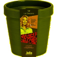 Кашпо Терра (2,35л) Цв.  Антрацит (Арт.КШ-9088) - фото 3