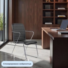 Стул UP_Честер каркас хром кз черный - фото 2