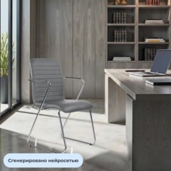 Стул UP_Честер каркас хром кз серый - фото 2