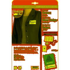 Бейдж Самоклеющийся белый,80х50 мм 20л., L4785 - фото 2