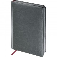 Ежедневник недатированный А5+ SIDNEY NEBRASKA серый,сереб.обр,136л 3-128/22