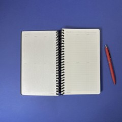 Ежедневник недатированный А5 AGENDA на спирали, синий, 128л 3-746/02 - фото 5