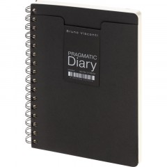 Ежедневник недатированный А5 PRAGMATIC на гребне, черный, 128л 3-748/04