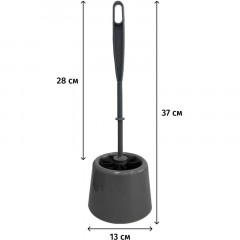 Ершик для унитаза AZUR с подставкой Мини, сер. с черн. Щетиной_ТПЦ - фото 2