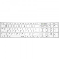 Клавиатура Genius проводн. SlimStar 126 белый