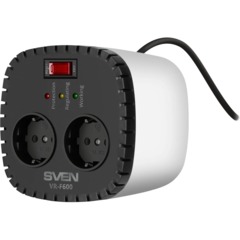 Стабилизатор напряжения SVEN VR-F600 (200Вт,Входное 170-280В,  2xEURO) - фото 2