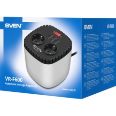 Стабилизатор напряжения SVEN VR-F600 (200Вт,Входное 170-280В,  2xEURO) - фото 3