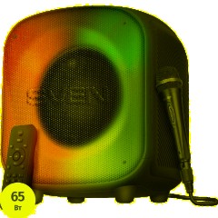 Акустическая система Sven PS-555, черный, 65Вт, BT/USB/microSD, пульт,аккум