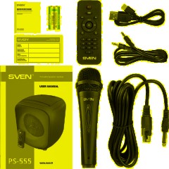 Акустическая система Sven PS-555, черный, 65Вт, BT/USB/microSD, пульт,аккум - фото 4