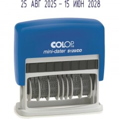 Датер автоматический Colop Мини S120/DD шрифт 3,8 мм с двумя датами буквами
