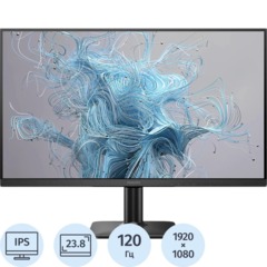 Монитор 23.8 PHILIPS 24E2N2100 Black (IPS, FHD, 120Hz, 1 ms, HDMI)