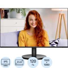 Монитор 23.8 AOC 24B3QA2 Black (IPS, FHD, 120Hz, , , HDMI 1.4, DP, MM)