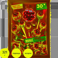 Карамель Chupa Chups PARTY PACK ассорти микс размеров и вкусов, пакет 321г