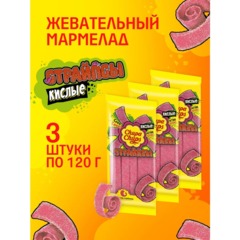 Мармелад Chupa Chups Страйпсы Клубника, 120гx3шт/уп - фото 4