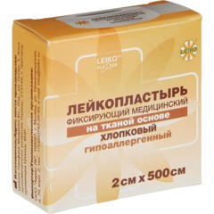 Лейкопластырь 2х500см тканевый в картон LEIKO, 24 шт/уп - фото 3