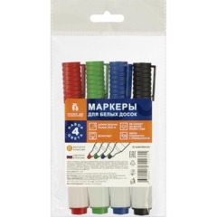 Набор маркеров для белых досок РДК 4 цвета, кругл.нак., 2-3мм, НФ-00005108 - фото 6