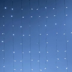 Электрогирлянда Дождь 2x4 м 800LED мерц. IP44 отсоед. нити, хол.бел.HD-YW04