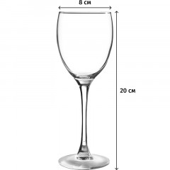 Бокал для вина 350 мл. d=80 мм. h=200 мм. Эталон, 12шт/уп, 49167 - фото 3