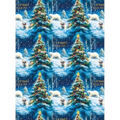 Бумага упаковочная для сувен. продукции с рисунком, 80г/м2 100х70 арт.95221