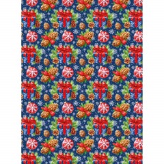 Бумага упаковочная для сувен. продукции с рисунком, 80г/м2 100х70 арт.95240