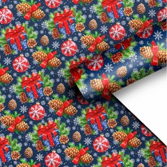 Бумага упаковочная для сувен. продукции с рисунком, 80г/м2 100х70 арт.95240 - фото 2