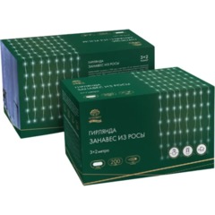 Гирлянда светодиодная ДОЖДЬ ИЗ РОСЫ 3х2м,200LED,бел,IP20,USB+пул.упр315-875 - фото 9