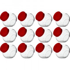 Банка с пласт. крышкой БЕЛЛА 200 мл стеклянная 12 шт/уп