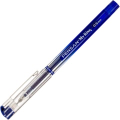 Ручка гелевая неавтомат. MY-KING GEL PEN METAL CLIP 0,5мм, синий - фото 2