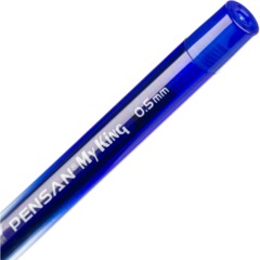 Ручка гелевая неавтомат. MY-KING GEL PEN METAL CLIP 0,5мм, синий - фото 4