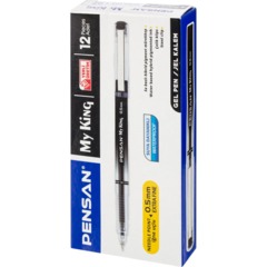 Ручка гелевая неавтомат. MY-KING GEL PEN METAL CLIP 0,5мм, черный - фото 7