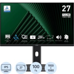Монитор MSI 27 PRO MP275PG 16:9 FHD, IPS, HDMI, DP, VGA, 100HZ, Black