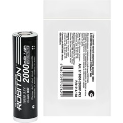 Аккумулятор ROBITON LI18650-2000NP-PK1 без защиты с плоским контактом PK1