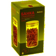 Банка стеклянная для сыпучих продуктов с крышкой BAMBU, 1 л - фото 2