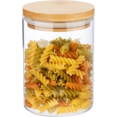 Банка стеклянная для сыпучих продуктов с крышкой BAMBU, 0,6 л - фото 3