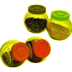 Банка для сыпучих продуктов набор 4шт стекло VASO 0,15 л
