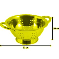 Дуршлаг из нерж стали с двумя боковыми ручками Napoletano, диаметр 22 см - фото 2