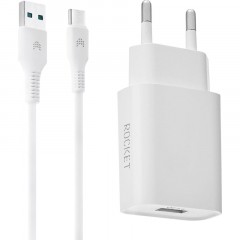 Зарядное устройство сетевое 18W USB-A+C Rocket Slot Combo(RWCC505WH18AC-A) - фото 2