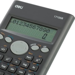 Калькулятор научный Deli E1710SR,240фун,2стр.дисп,10+2разр,162х84,темн.сер - фото 5