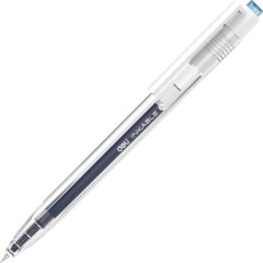 Ручка гелевая автомат. Deli INKABLE EG05S-BL,гибр.нак0,5,син быстросх,прозр