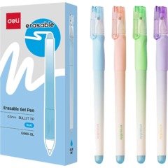 Ручка гелевая неавтомат. Deli Erasable EG660-BL,стираем,пул.нак0,5,син,асс - фото 8