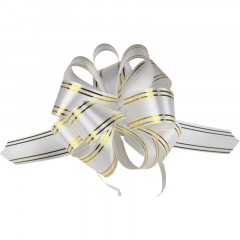 Бант - шар Золотое сечение, 3 см, белый БЛ-6483