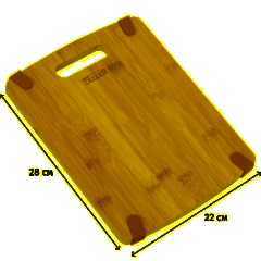 Доска разделочная с силик. вставками 28х22х1,5см, Linea Bamboo - фото 2