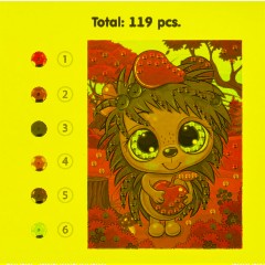 Аппликация из пайеток Ёжик МУЛЬТИ АРТ  SEQPACK-112294 - фото 4