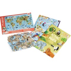 Настольная игра Животные и растения. набор Пазл + Атлас+ Игра-ходилка - фото 2