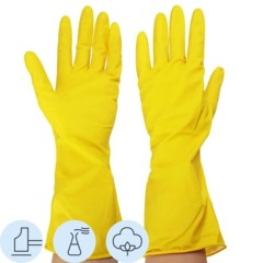Перчатки MitRa Professional КЩС желтые, р.XL (12 пар/уп.)