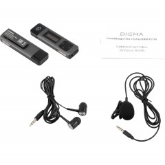 Диктофон цифровой Digma DiVoice RV50 8Gb черно-серый - фото 9
