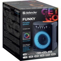 Акустическая система Defender Funky 10Вт, Light/BT/FM/USB/MIC/AUX - фото 5