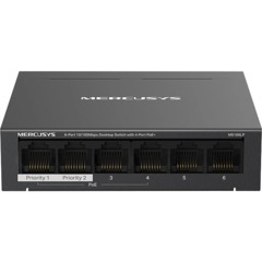 Коммутатор Mercusys MS106LP (L2) 6x100Мбит/с 4PoE+ 40W неуправляемый - фото 2